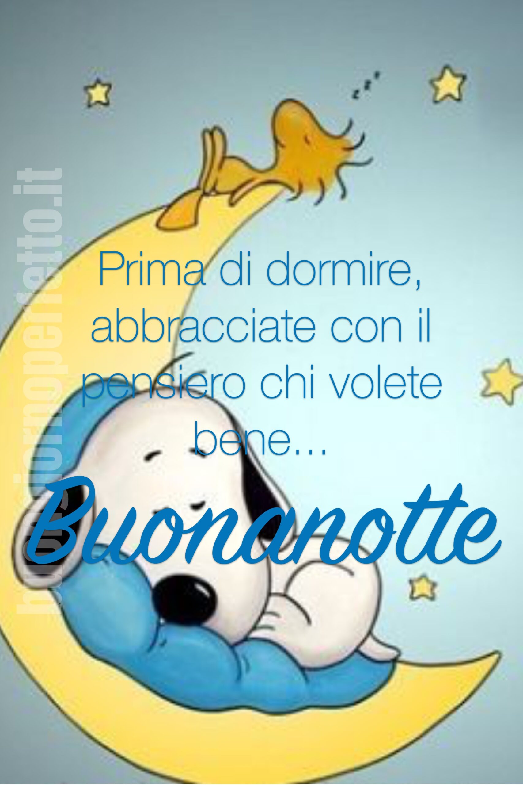 Prima di dormire, abbracciate col pensiero chi volete bene... Snoopy