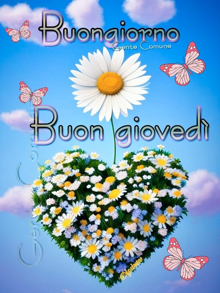 buon giovedì cuore di fiori