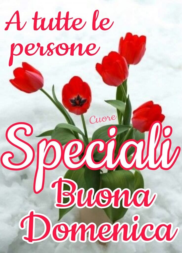 buona domenica alle persone speciali