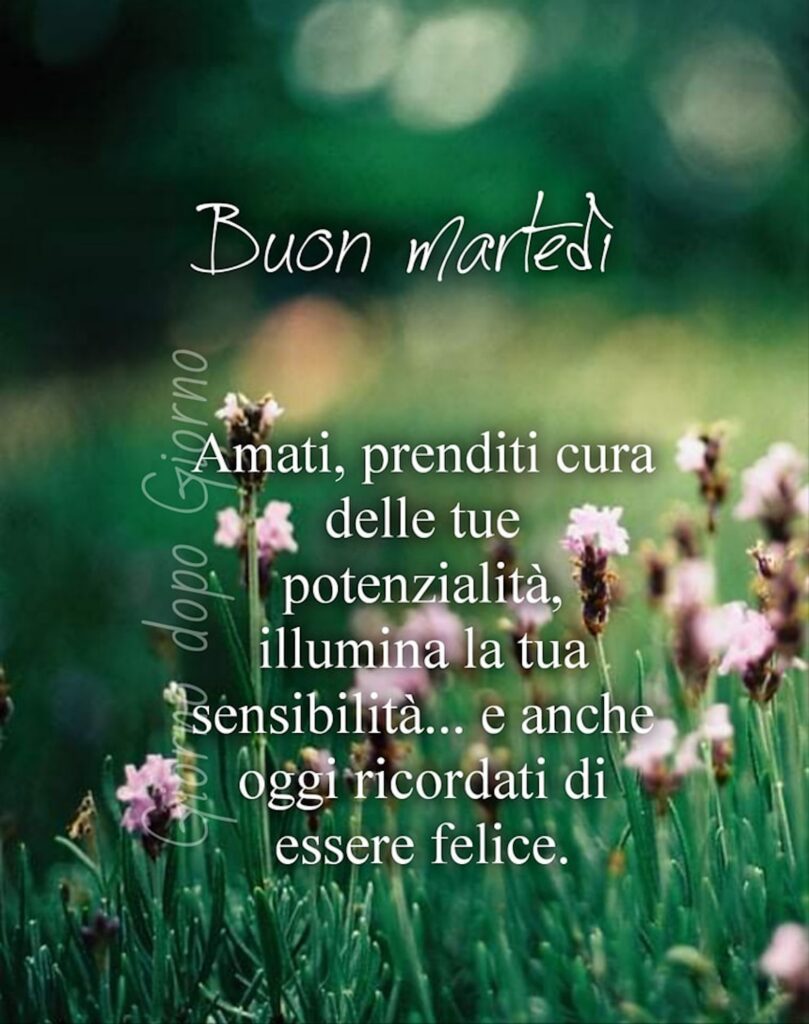 frasi e idee per augurare buon martedì