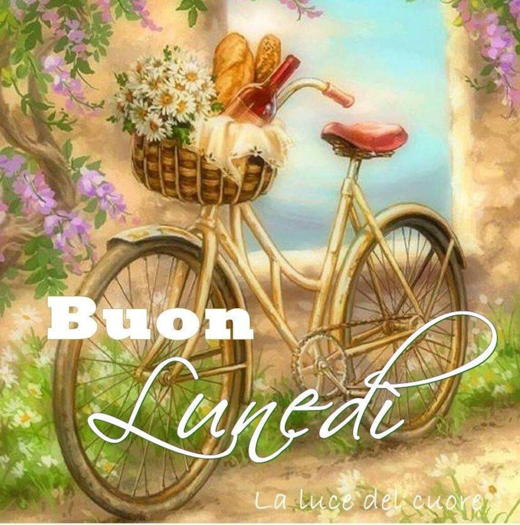 Per chi ama lo stile vintage ed i fiori, una bellissima nuova immagine di auguri di buon lunedì, pronta per la condivisione, per esempio su WhatsApp.