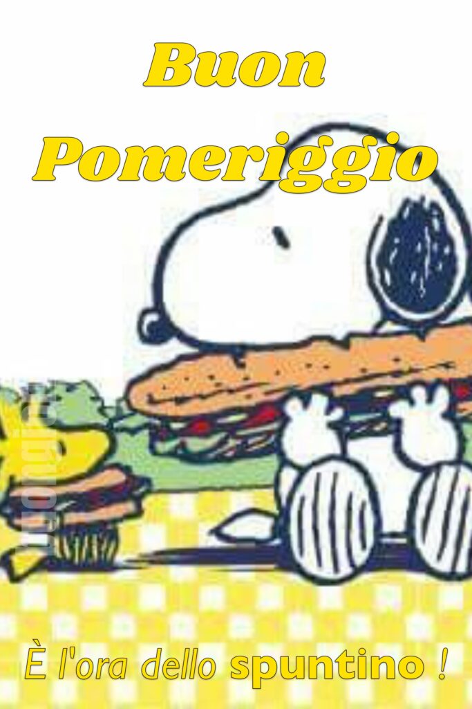 Buon pomeriggio è l'ora dello spuntino Snoopy