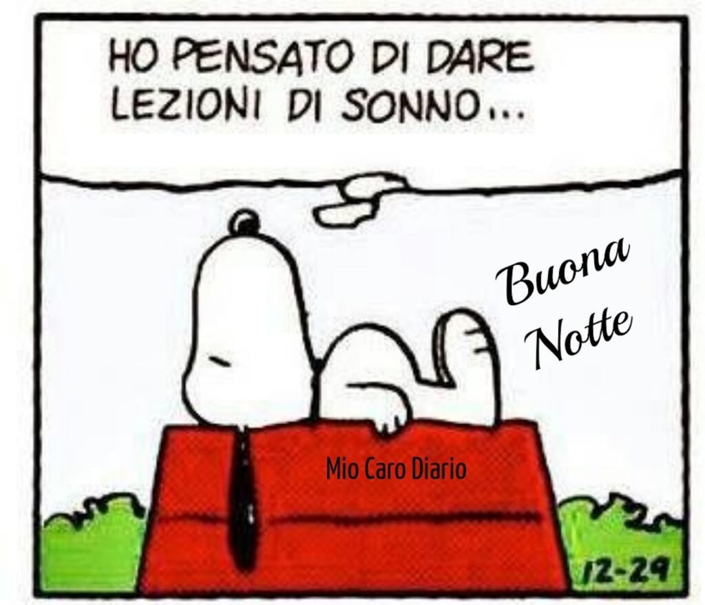 Snoopy immagini perfette per la buonanotte