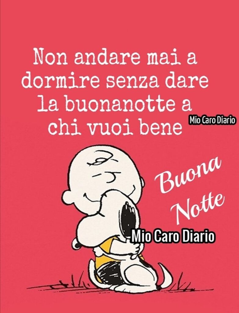 buonanotte Snoopy e Charlie Brown