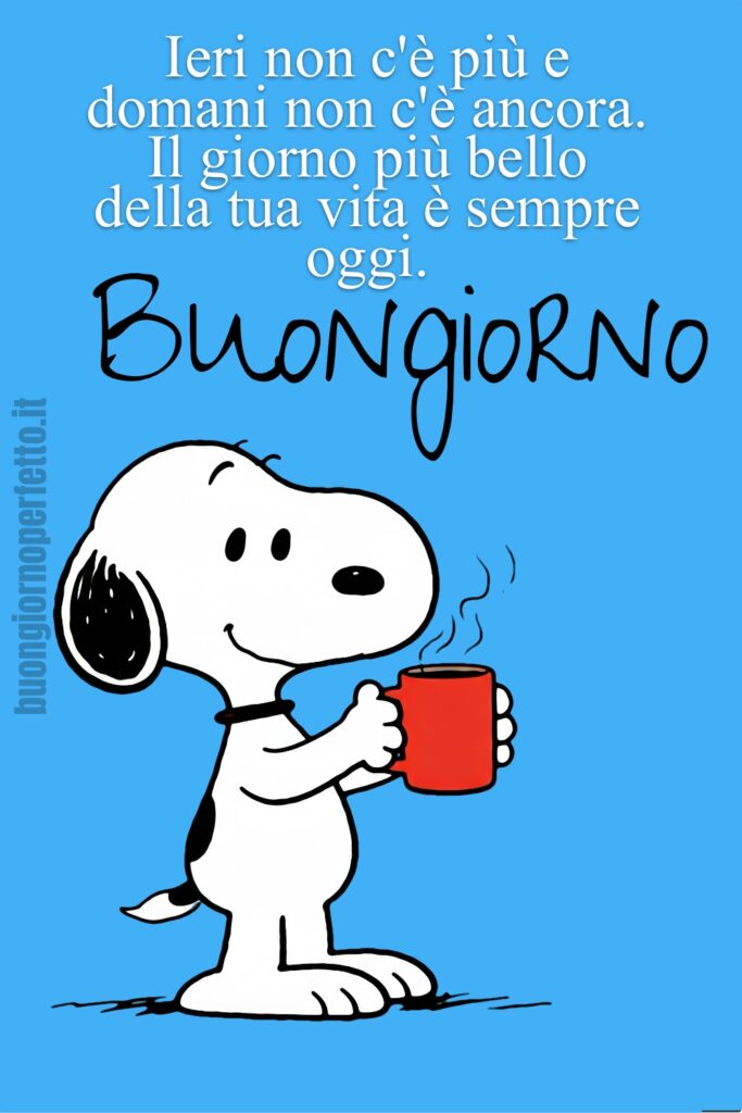 Le frasi di Snoopy per augurare il buon giorno